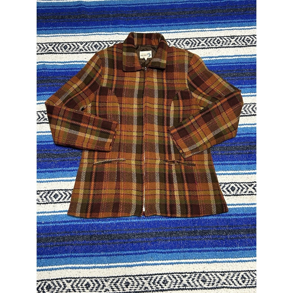 Paul Harris Design Vintage Jacket Womens Medium Herringbone Wool Tweed Pattern
